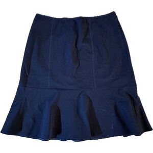 White‎ House Black Market Black Flared Mini Skirt Women's Size 4